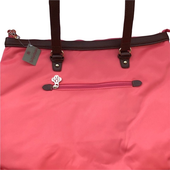 NWT Coral Tote Faux Leather Straps Gold Hardware - Picture 2 of 8